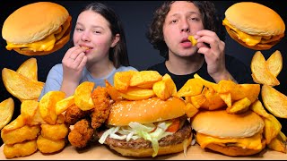 ASMR BIG TASTY DOUBLE CHEESEBURGER amp CHICKEN NUGGETS  MUKBANG  Tati ASMR [upl. by Costa]