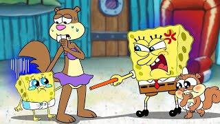 Unstable SpongeBob Family  Baby SpongeBob is Really Bad  Spongebob SquarePants Animation [upl. by Aivonas]