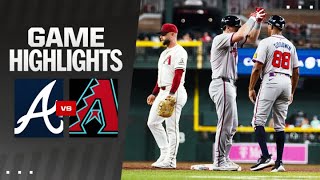 Braves vs Dbacks Game Highlights 7824  MLB Highlights [upl. by Eizdnil550]