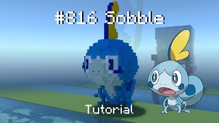 How to build a Pokémon Sobble statue in minecraft Tutorial [upl. by Gorges327]