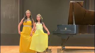 BE OUR GUEST  Piano Duet  from the quotBeauty and The Beastquot [upl. by Granoff]