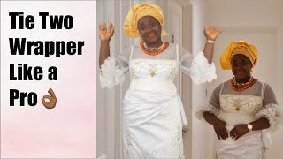 Nigerian Bridal Fashion How to Tie Two Wrapper and Blouse Gladys Briggs NigerianDiaspora [upl. by Oicanata]