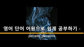 영어 단어 어원으로 쉽게 공부하기 pervade pervasive 어원 뜻 [upl. by Eiboh123]