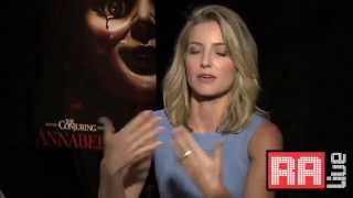 Annabelle Cast Horror Movie Interview Working With Demonic Doll [upl. by Eihcra778]