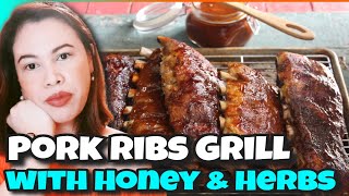 PORK RIBS GRILL WITH HONEY AND HERBS [upl. by Ahsienot]