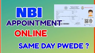 NBI Online Appointment Paano Kumuha ng NBI Clearance Online Schedule SAME DAY [upl. by Luana192]