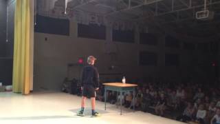 Kid Flips Water Bottle And Does A Back Flip [upl. by Charmane]