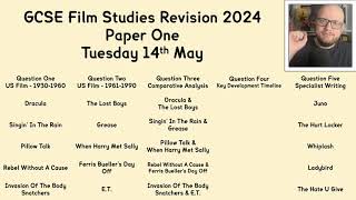 GCSE Film Studies Paper One Revision 2024 [upl. by Anuahsat]