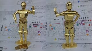 Metal Earth Build  C3PO  Star Wars [upl. by Sokairyk400]