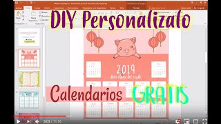 ✨💁‍♀️ GRATIS Calendarios 2019 \ 💖 DIY Calendario personalizado para regalar 👏💖 [upl. by Ssitnerp]