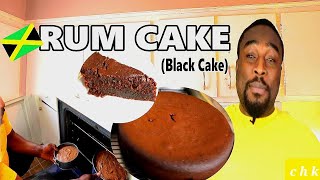 How to make Jamaican RUM CAKE easy step by step black cake recipe [upl. by Pardo]