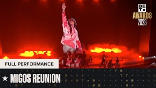 Migos Came Together For Legendary Reunion Performance Honoring Takeoff ONLY On BET  BET Awards 23 [upl. by Anertak]