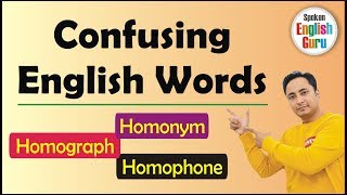 Homonyms Homophones amp Homographs  English के Confusing Similar Words [upl. by Froh]