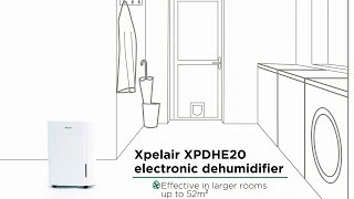 Xpelair 20L Electronic Dehumidifier with Runback Timer XPDHE20 [upl. by Maibach]