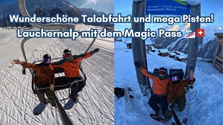 Top Talabfahrt und mega Pisten Mit dem Magic Pass Lauchernalp im Lötschental 🏂❄️🇨🇭 SkiVLOG [upl. by Blase]