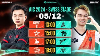 SGP vs HKA  1S vs FPT  EA vs TLN  BMG vs SH  SWISS STAGE  AIC 2024  NGÀY 0512 [upl. by Aihtnic59]