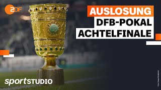 Auslosung DFBPokal Achtelfinale 202324  sportstudio [upl. by Aihsena]