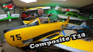 Unboxing the HUGE Composite 111quot Top Rc Model T28 Trojan 180UMS Radial Powered [upl. by Antonia]