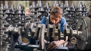 Production of Crankshafts in Factory Complete Process  Machining 6 Cylinder Engine Crankshaft [upl. by Aisac767]