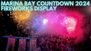 Marina Bay Countdown Singapore 2024  Fireworks Display [upl. by Anoo660]