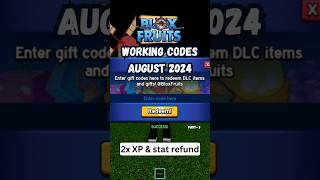 Blox Fruits Codes August 2024 ALL CURRENTLY WORKING CODES Roblox 2x XP Codes Part3 bloxfruits [upl. by Lussier18]