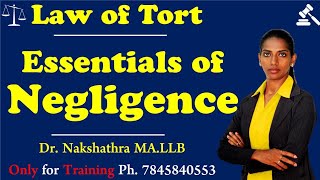 கவனமின்மைஅலட்சியம்Negligence Essentials of Negligence Law of Tort  Tamil I DrACNakshathra [upl. by Ahsaenat104]