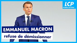 Emmanuel Macron refuse de démissionner  12062024 [upl. by Anada]