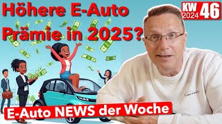 Verband fordert 6500 € EAutoPrämie jährlich für 3 Jahre E Auto News KW 46 2024 [upl. by Rodrick]