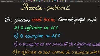 Procente problema clasa a 6 a Teorie si Exercitii Invata Matematica UsorMeditatii Online [upl. by Eesak280]