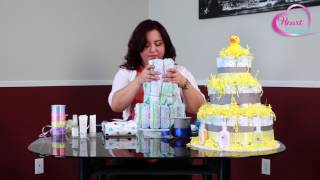 How to make a Diaper Cake for Baby shower DIY [upl. by Daisie335]