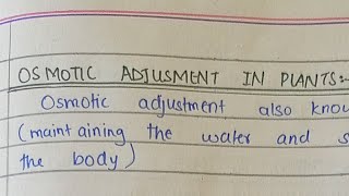 osmotic adjustment in plants [upl. by Iggy75]