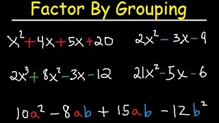 Factor By Grouping Polynomials  4 Terms Trinomials  3 Terms Algebra 2 [upl. by Launam919]