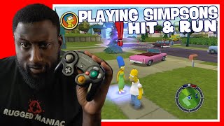 Chiseled Adonis Plays Simpsons Hit amp Run Levels 12 Homer amp Bart [upl. by Ariella603]