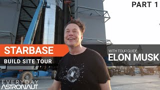 Starbase Tour with Elon Musk PART 1  Summer 2021 [upl. by Leahkim896]