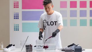 WATCH EDISON CHEN DIP DYE THE CLOT x FRAGMENT DESIGN x NIKE DUNK IN HIS FAVORITE COLORS [upl. by Amluz]