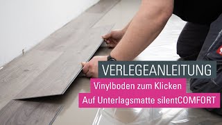 wineo Klick Vinylboden verlegen  Verlegevideo Vinylboden zum Klicken  Designboden [upl. by Kristan10]