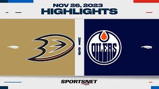 NHL Highlights  Ducks vs Oilers  November 26 2023 [upl. by Enelaj]