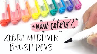 New colors Zebra Mildliner Brush Pens for calligraphy and hand lettering beginners [upl. by Lang]