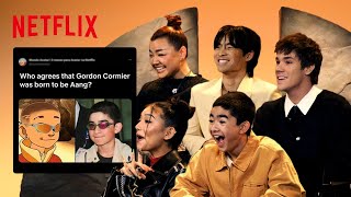 The Avatar The Last Airbender Cast Reacts to Fan Tweets  Netflix [upl. by Ahsot]