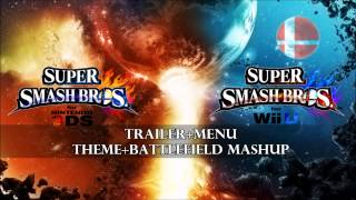 Super Smash Bros 4 SSB4 Trailer  Battlefield  Menu Theme Mashup [upl. by Pliske758]