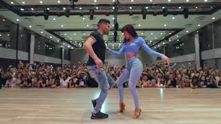 Romeo Santos SUS HUELLAS  Marco y Sara bachata style  workshop en ISTAMBUL salsa congress [upl. by Halac]