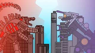 Trypticon vs mechagodzilla animation [upl. by Aciamaj]