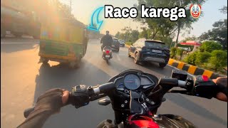 Bhai gussa ho gya 😂 ll race kar rha tha bhai 🤡 ll new vlog olin sity ride ll mja aa gya bhai ke Sath [upl. by Kelam68]