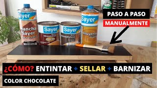 ¡¡¡SUPER TUTORIAL para ENTINTAR SELLAR Y BARNIZAR A MANO Paso a Paso  PROCESO COMPLETO [upl. by Aisatana]