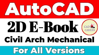 AutoCAD 2D Commands Ebook amp AutoCAD MCQ With Answer  25 Only On CADCAREER [upl. by Najed]