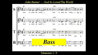 Stainer  God So Loved The World  Bass [upl. by Lulita570]