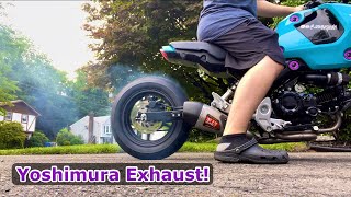 INSTALLING Yoshimura Exhaust On My 2024 HONDA GROM  DMH TUNED [upl. by Thebazile]