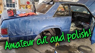 Wet sanding and polishing clear coat myself 81 Malibu LS Swap project [upl. by Nadean88]