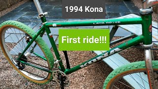 Part 2 1994 Retro Kona Lava Dome build update its riding well [upl. by Germana]