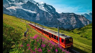 Im Taking the Most Scenic Train Ride in Switzerland from Wengen to Kleine Scheidegg [upl. by Celeste]